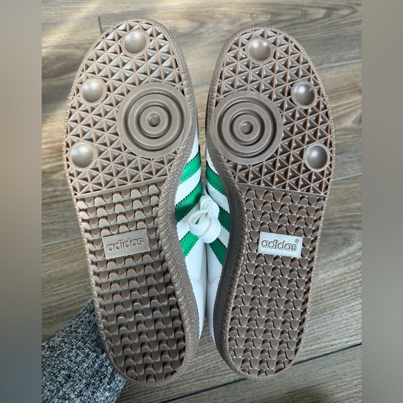 Adidas Samba White and Green Sneakers 7 - Picture 5 of 9